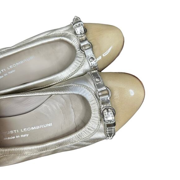 AGL Monika Cap Toe Buckle Slip On Ballet Flats Size 37.5/ 7.5 - Picture 2 of 7